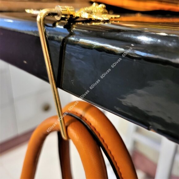 Gold Plated Hibiscus Flower Handbag Hook or Handbag Table Holder - Picture 10 of 14